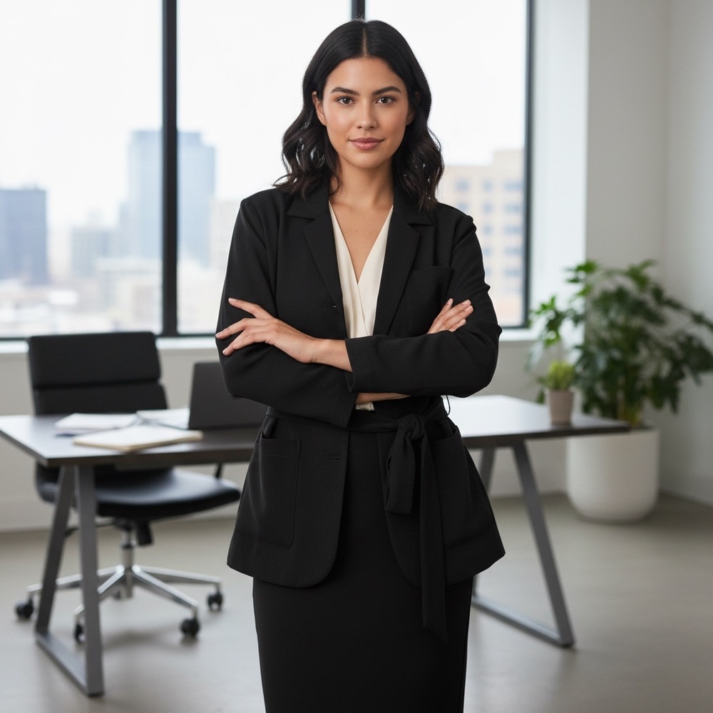 Vince Camuto Black Belted Blazer Elegant – Size M – NWT